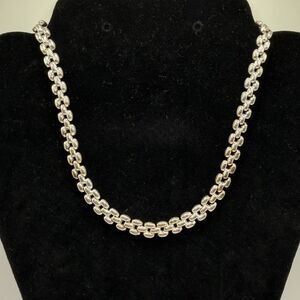Milor Italy 925 Sterling Silver Double Popcorn Chain Necklace 16" 18.6g